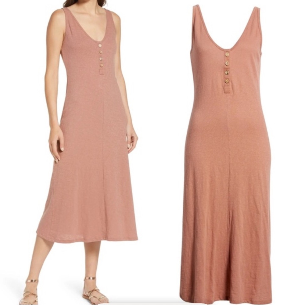 Faherty Cliffside Tank Dress in Cedarwood